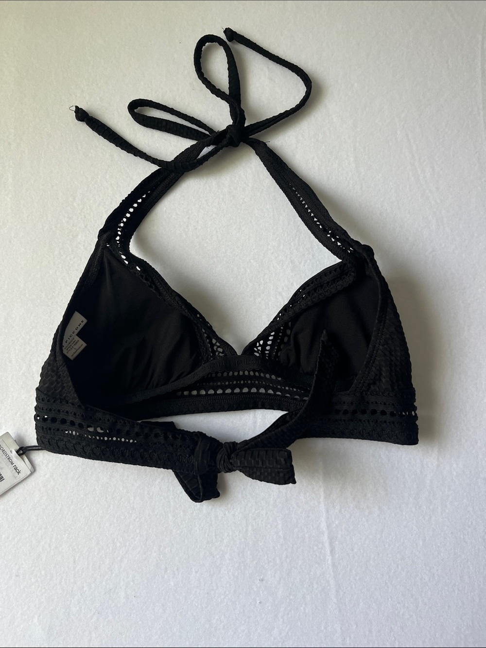 Robin Piccone Black Textured Halter Bikini Top - Picture 5 of 5